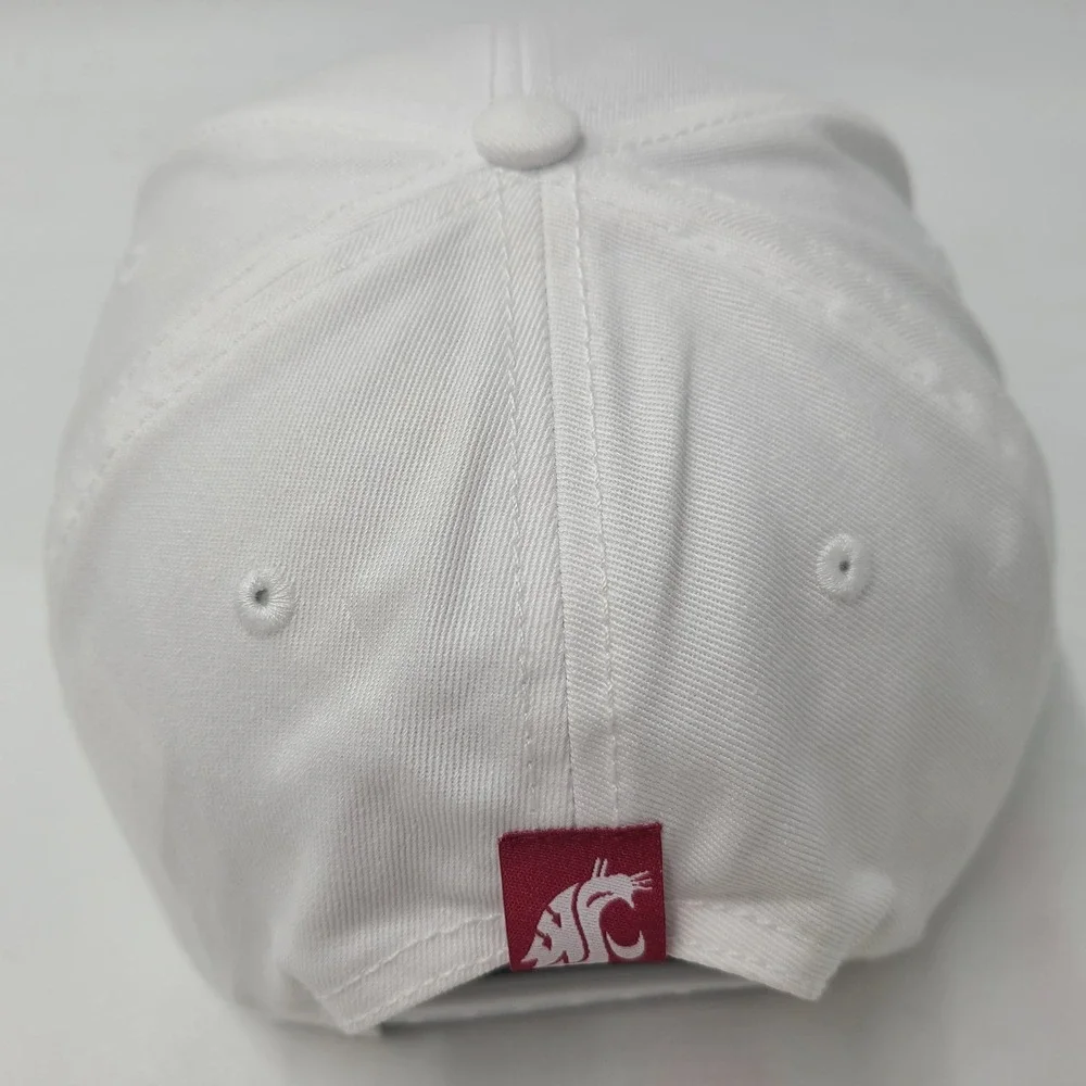 Washington State Cougars Hat Snapback Captivating‎ White Red Gray NCAA Logo Men